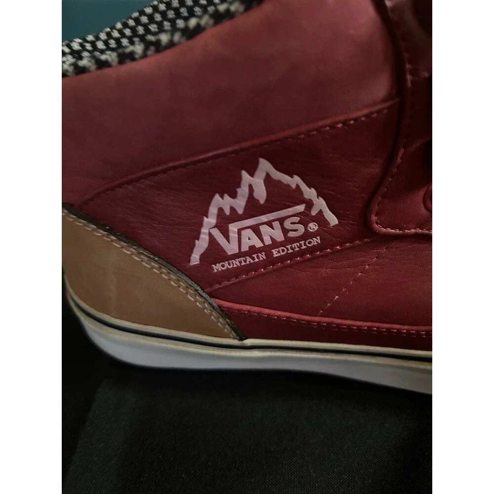 Supreme Vans Mountain Edition High Red Leather - Size 9 -